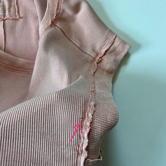 Anthropologie Pilcro Cropped Sweatshirt Coral Small - Picture 10 of 10